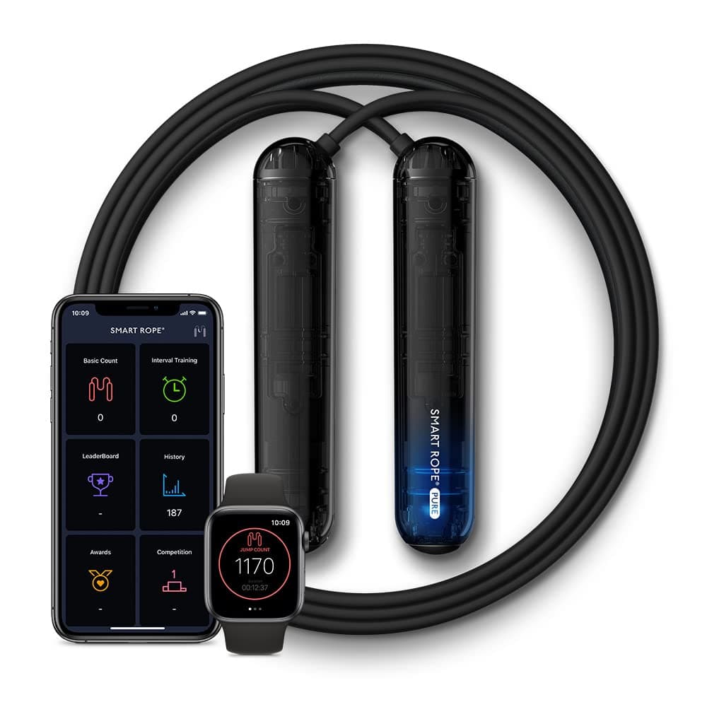 Tangram Smart Rope PURE (App-Connected Jump Rope for Fitness and Workouts, Jump Counter, Adjustable Length, Bluetooth Enabled, Track Calories and Jumps, Smooth Ball Bearing Rotation)