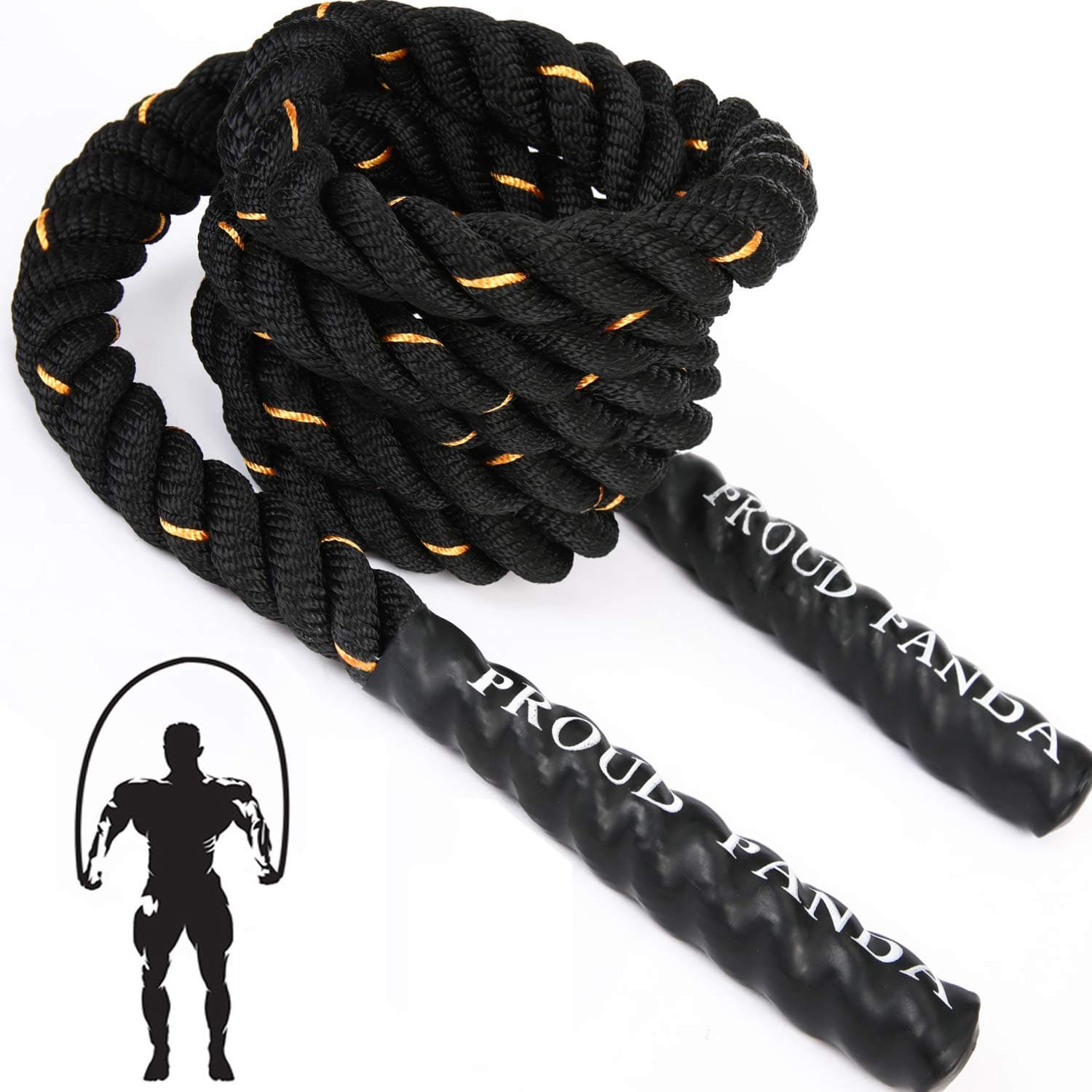 Heavy Jump Ropes for Fitness 2LB/3LB/5LB,Weighted Adult Skipping Rope Exercise Battle Ropes for Men & Women,Total Body Workouts, Power Training in Gym to Improve Strength and Building Muscle 3LB Upgraded Edition Fitness(9.9 ft)